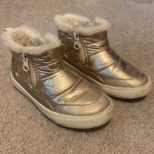 Cat & Jack Metallic faux fur sneaker